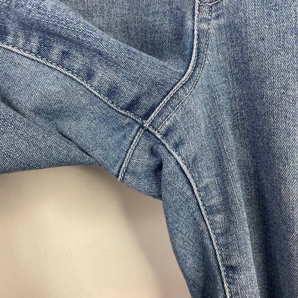 Democracy Tummy Tuck High Waist straight leg Cropped Distressed Jeans womens 16 - Picture 6 of 13